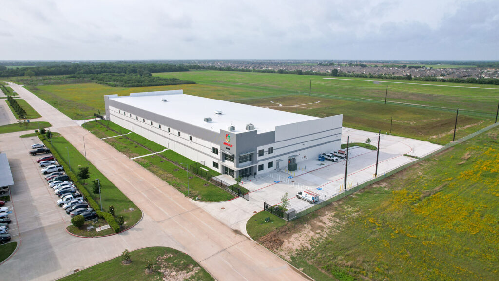 Birds eye view of the Jascole Distribution center in Rosenberg