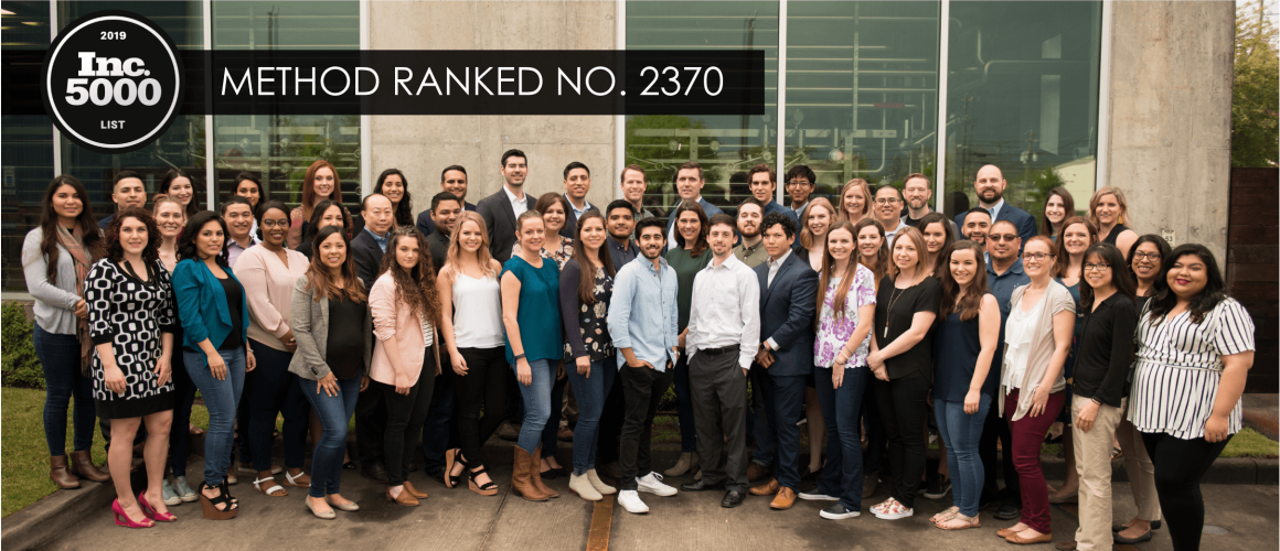 Method Architecture Ranked 2370 for 2019 Inc. 5000 List of America’s Fastest Growing Private Companies